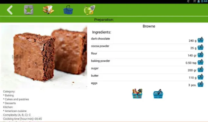 Chocolate recipes android App screenshot 0