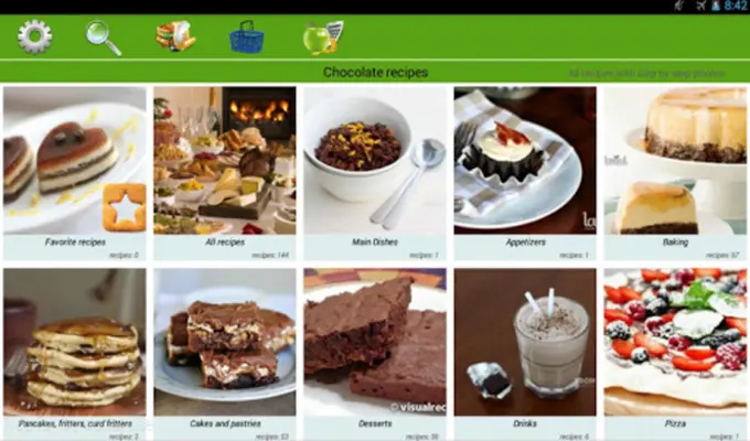 Chocolate recipes android App screenshot 1